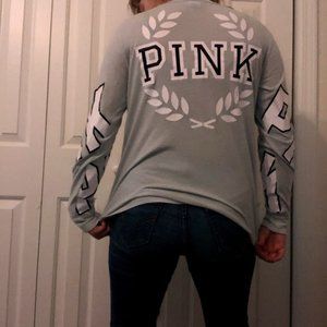 PINK blue longsleeve t shiirt